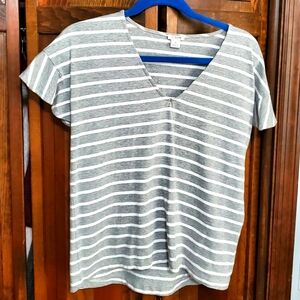 Grey stripe top